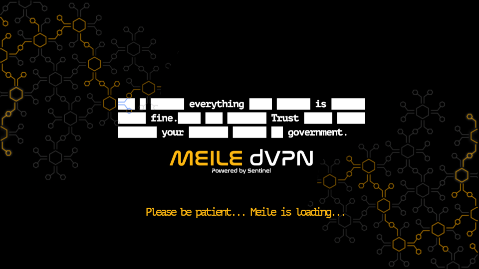 Meile dVPN app splash screen